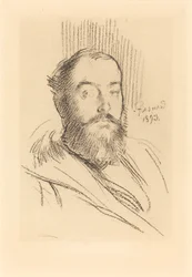 Omakuva, 1893 (kollotyyppi mustalla kermanvärisellä paperilla)